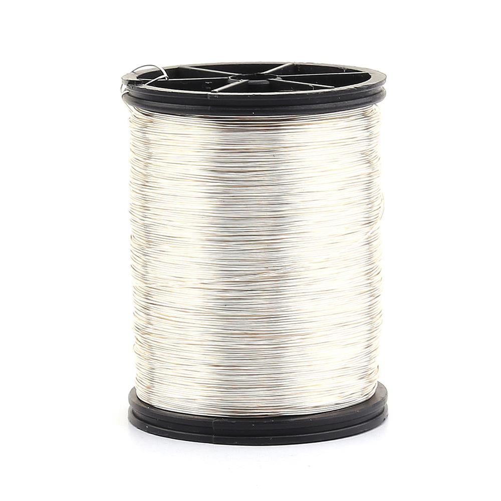 0,4 mm Gümüş Renk Bakır Tel 40 metre (Çiçek ve Taç Teli)