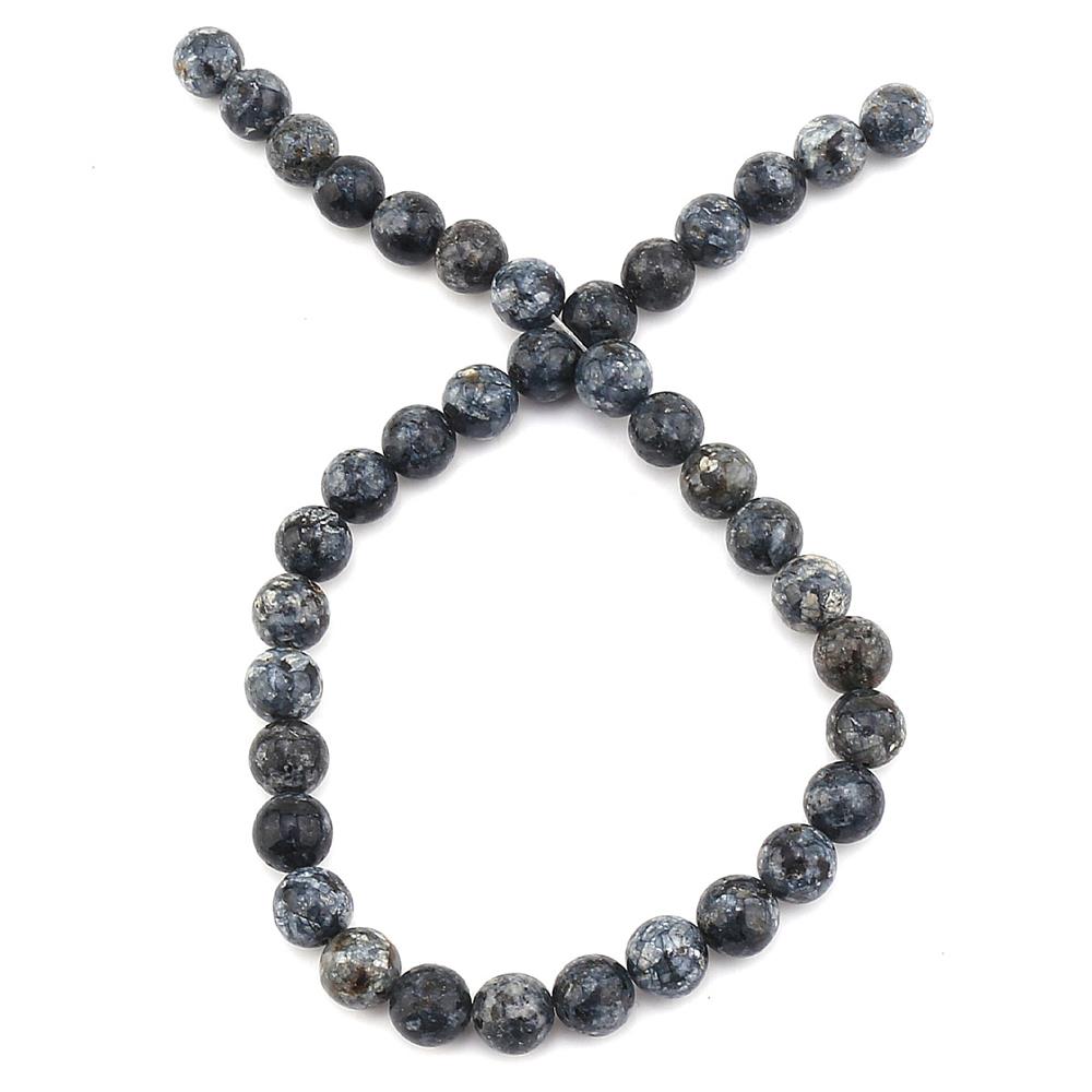 10 mm Desenli Gri Kuvars Taşı Boncuk