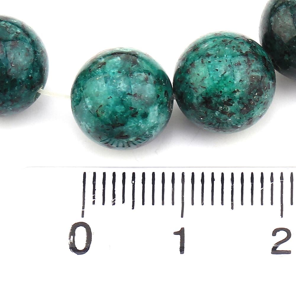 10 mm Desenli Yeşil Kuvars Taşı Boncuk