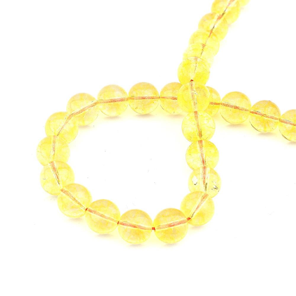 10 mm Doğal Citrine (Sitrin Taşı) Boncuk