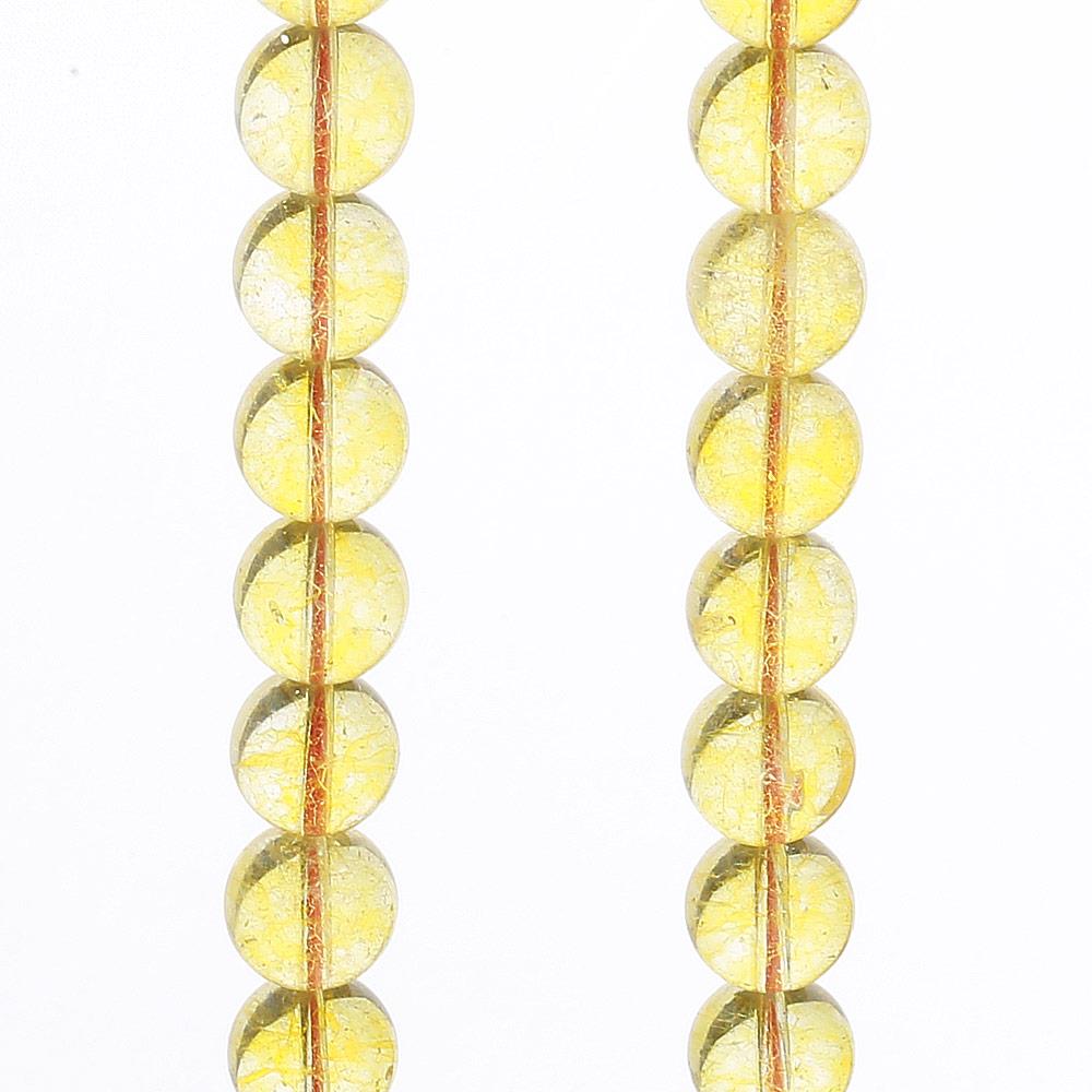 10 mm Doğal Citrine (Sitrin Taşı) Boncuk