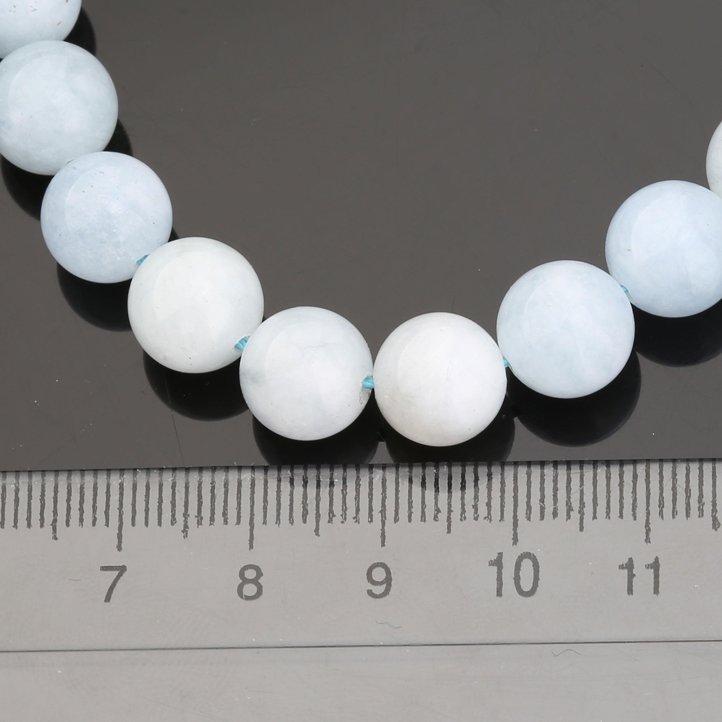 10 mm Sıkma Aquamarin Taşı Boncuk