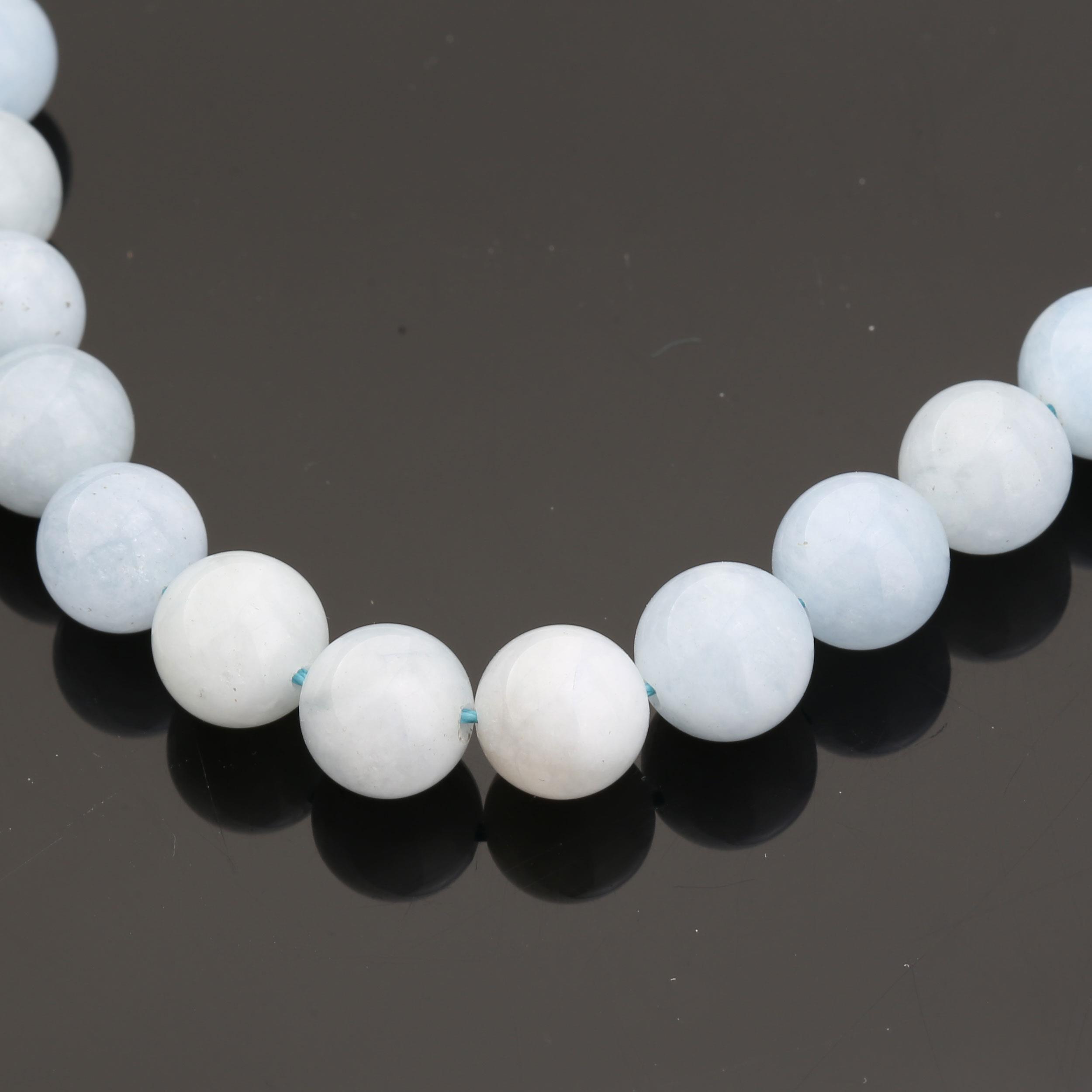 10 mm Sıkma Aquamarin Taşı Boncuk