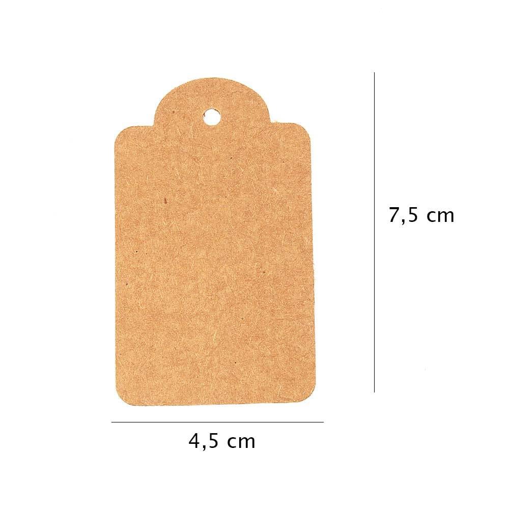 100 adet Kraft Etiket, Hasır Etiket İpi Hediyeli