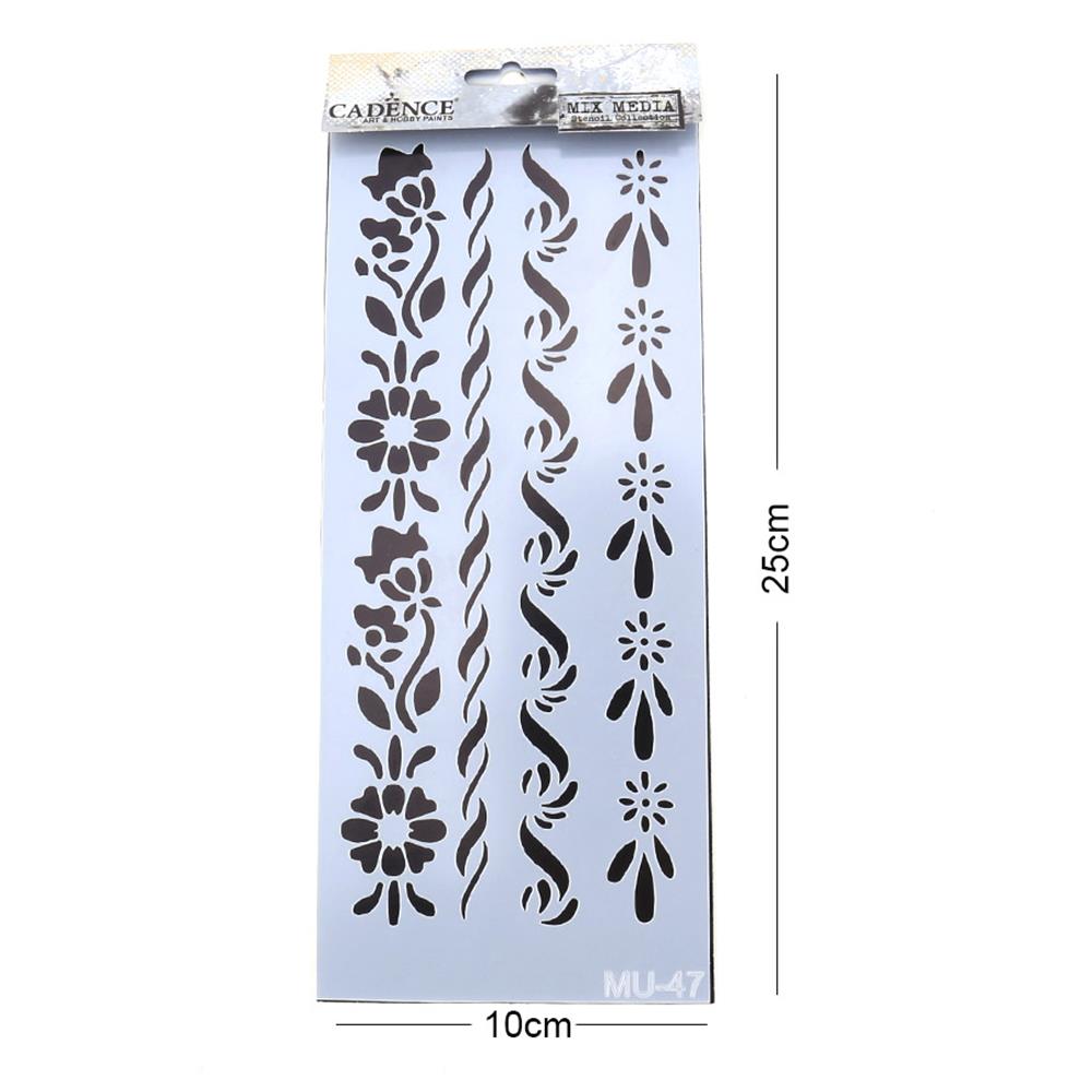 10X25CM STENCİL MİX MEDİA ŞABLON