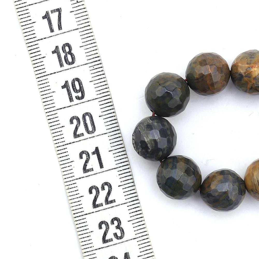 12 mm Fasetli Odun Jasper Taş Boncuk