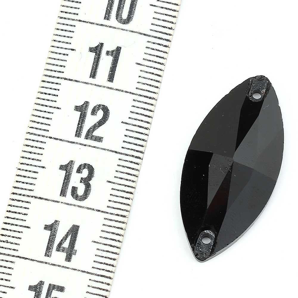 2 Delikli Arpa Şeklinde Dikme Kristal Taş 32X15 mm 5 adet