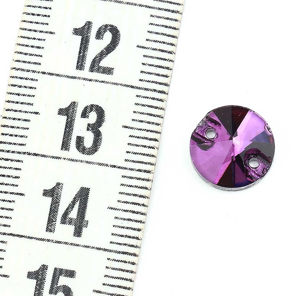 2 Delikli Yuvarlak Dikme Kristal Taş 10 mm 5 adet