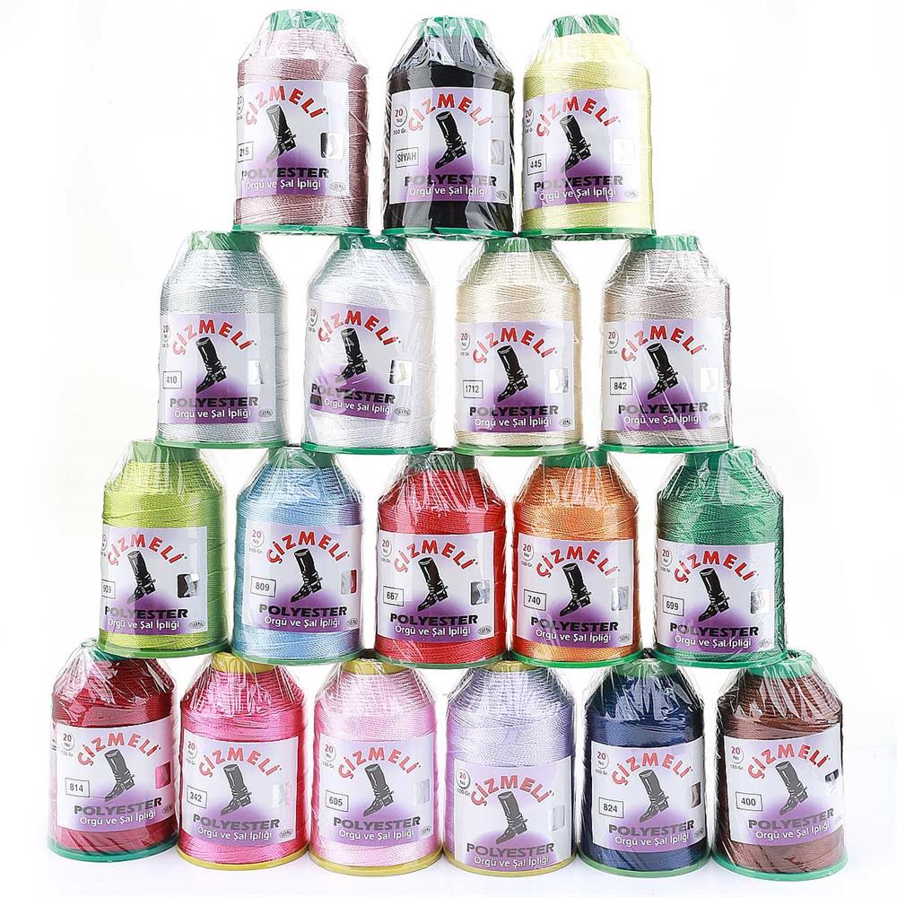 20 No Polyester Dikiş İpliği 100 Gram