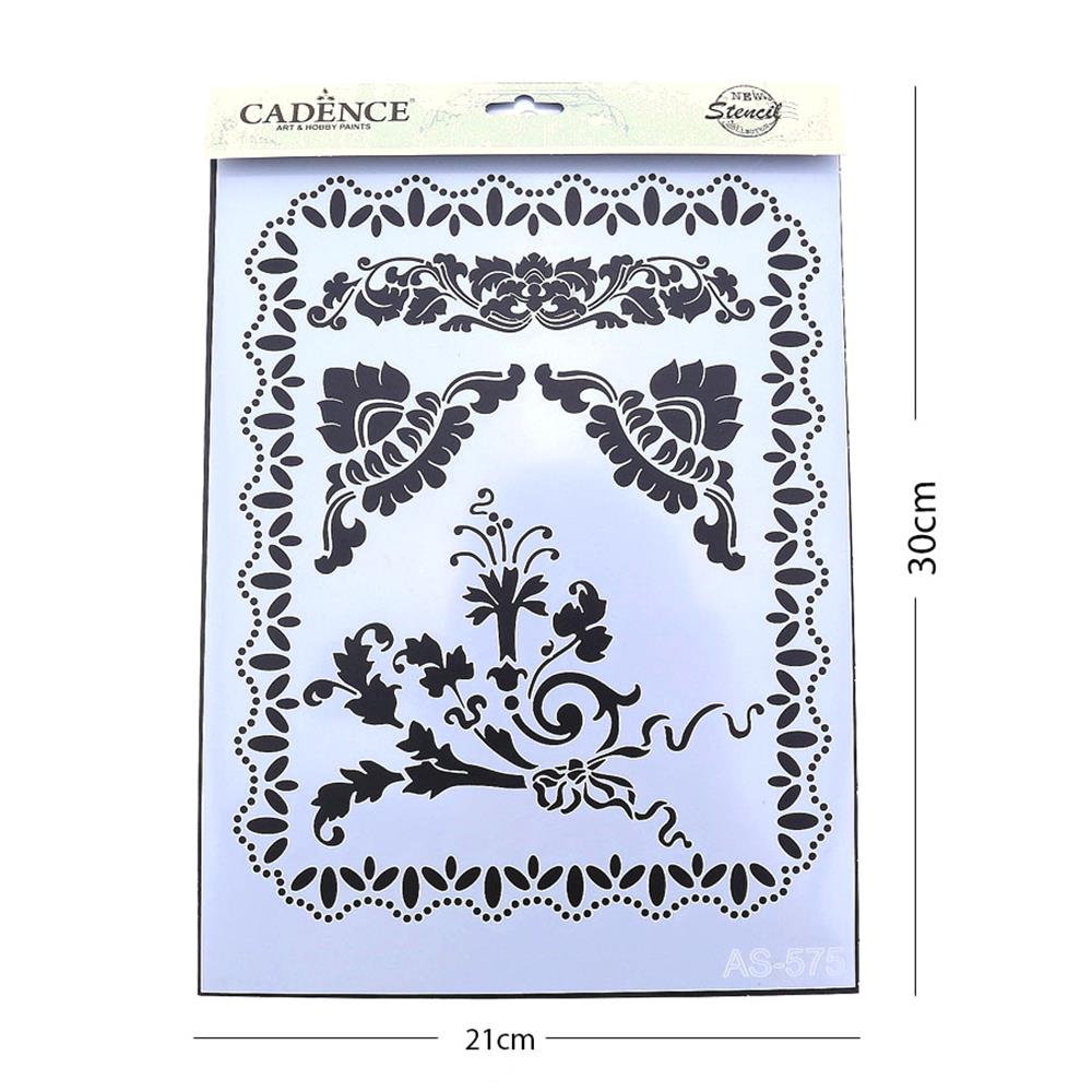 21cm X 30cm Cadence Stencil Şablon