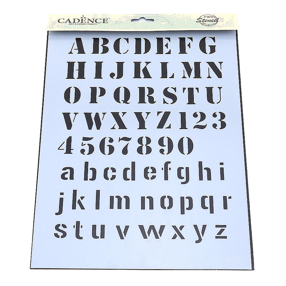 21cm X 30cm Stencil Harf Ve Rakam Şablonu