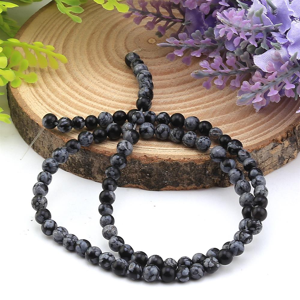 4 mm Doğal Obsidyen Boncuk