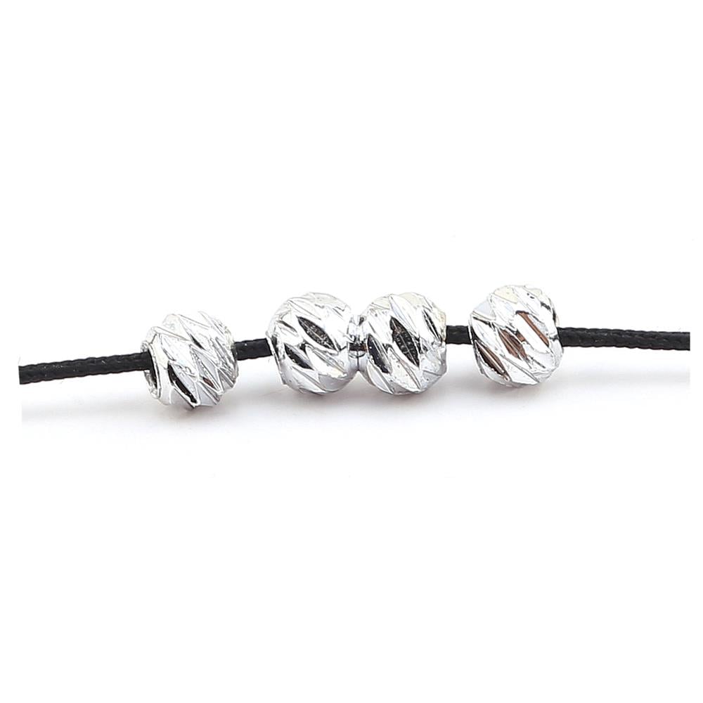 4 mm Gümüş Dorika Boncuk (10 Adet)
