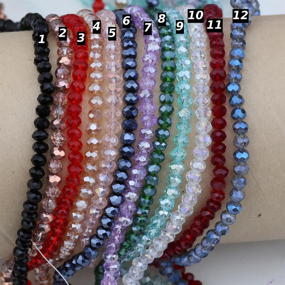 4 mm Kristal Şeffaf Boncuk