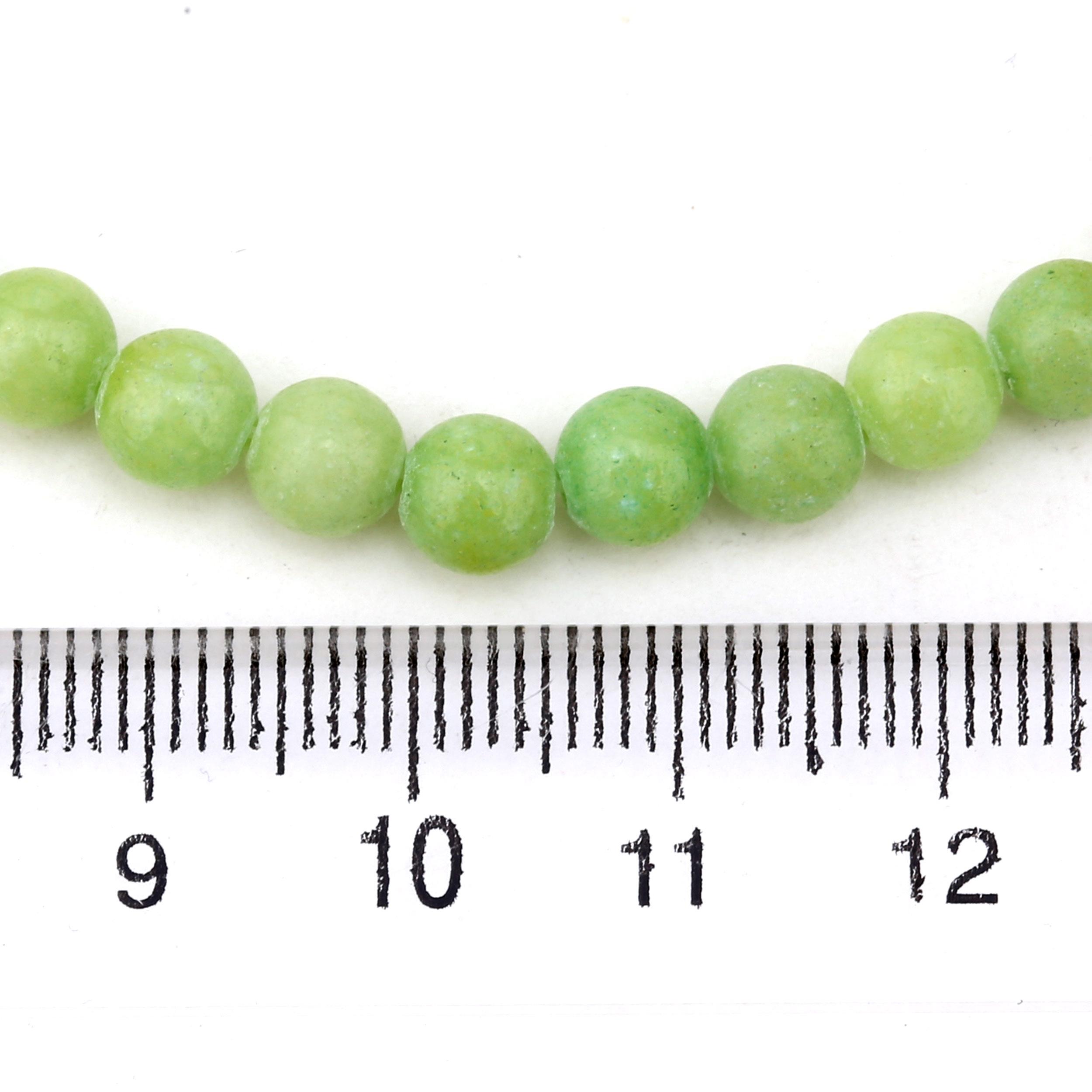 6 mm Açık Yeşil Kuvars Taşı Boncuk