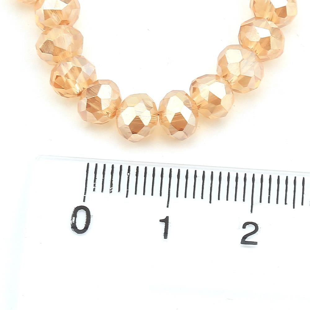 6 mm Bal Rengi Kristal Cam Boncuk