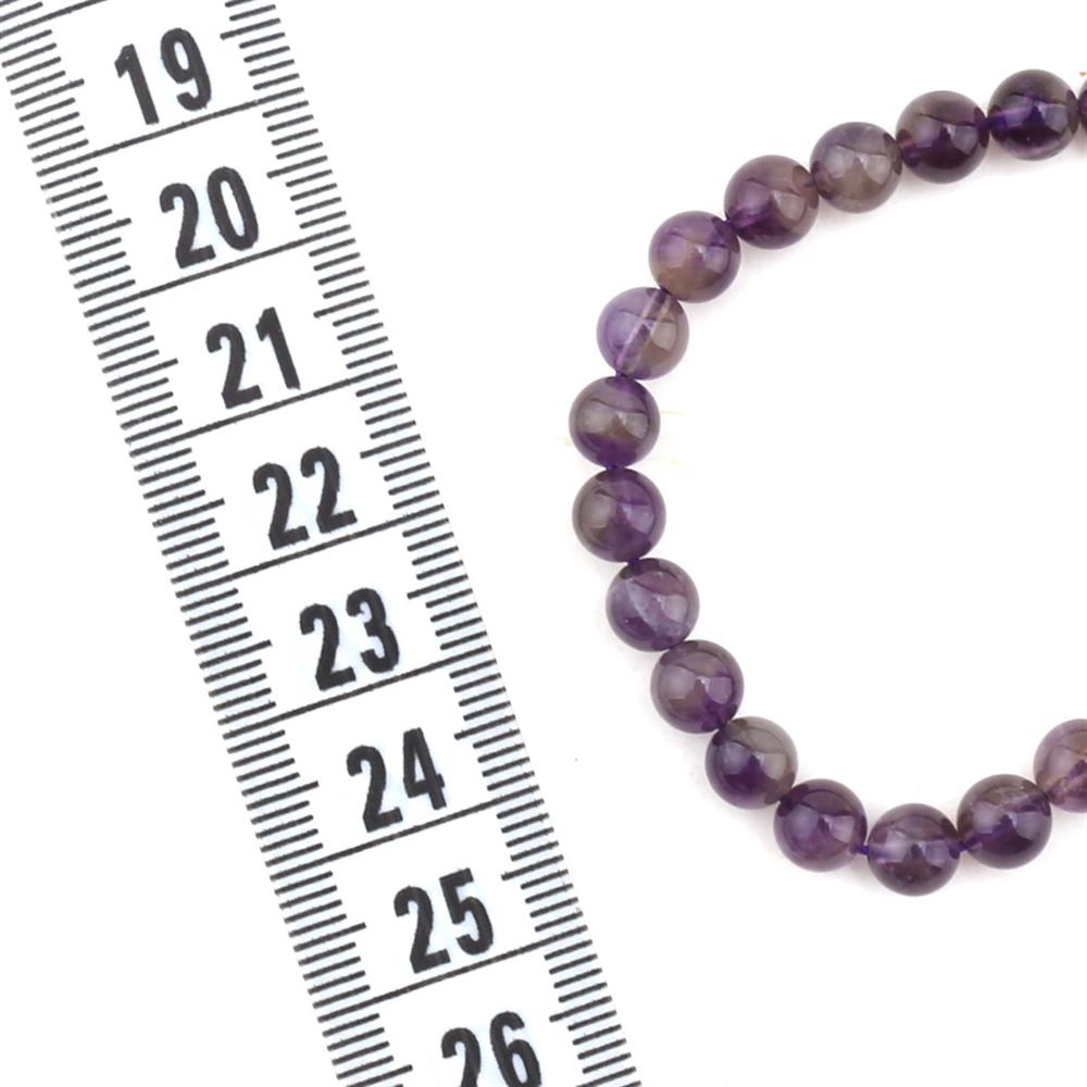 6 mm Doğal Ametist Taş Boncuk