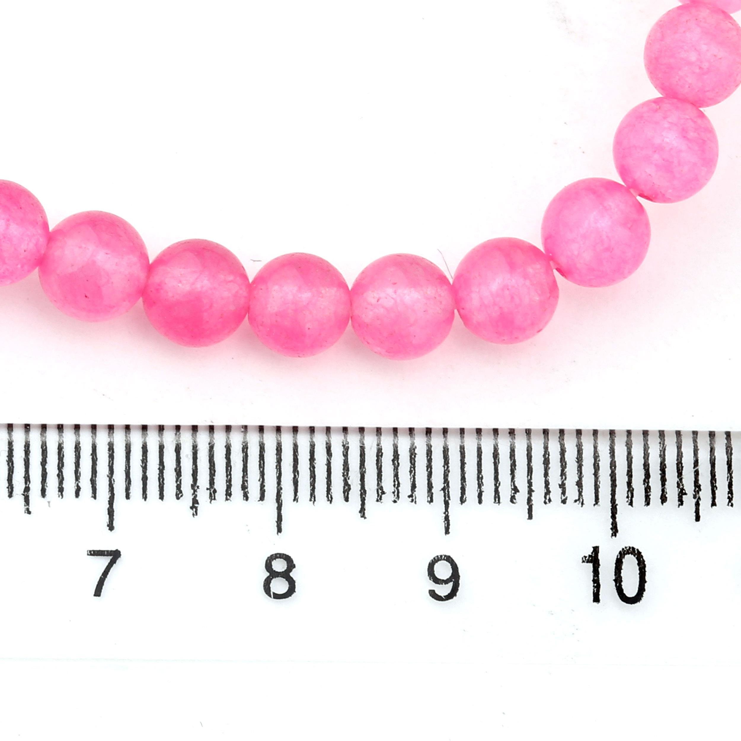 6 mm Fuşya Kuvars Taşı Boncuk