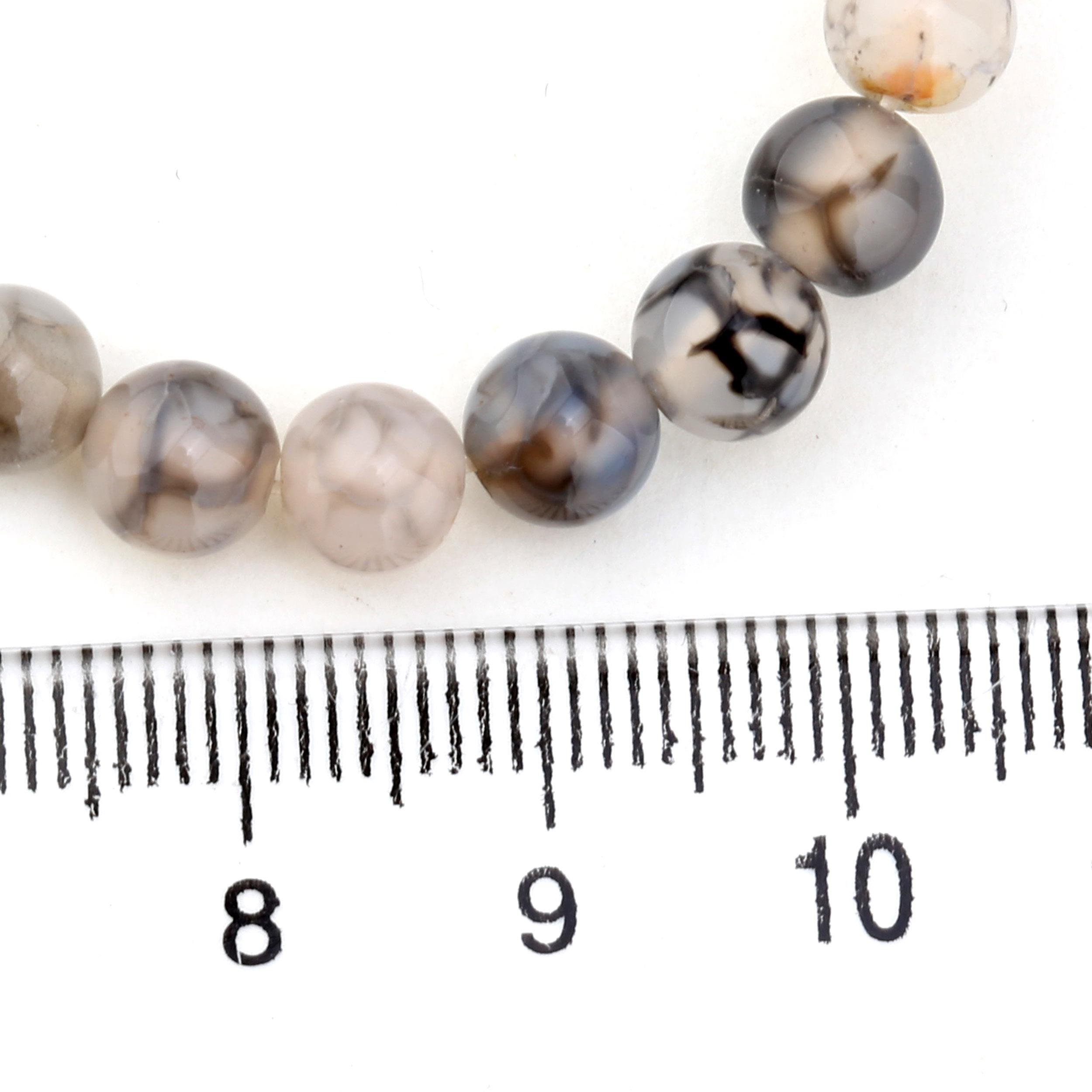 6 mm Gri Kuvars Taşı Boncuk
