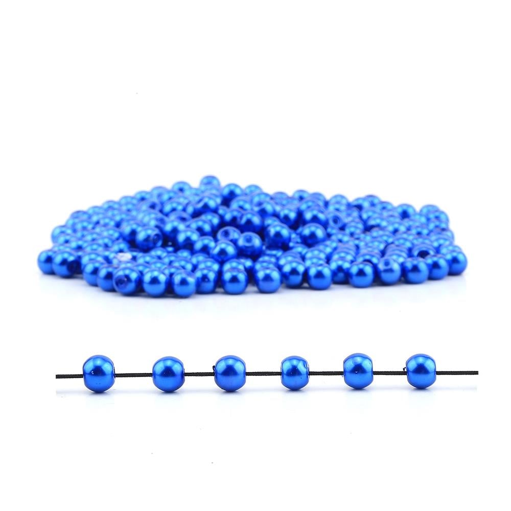 6 mm Lacivert Cam inci Boncuk 100 adet