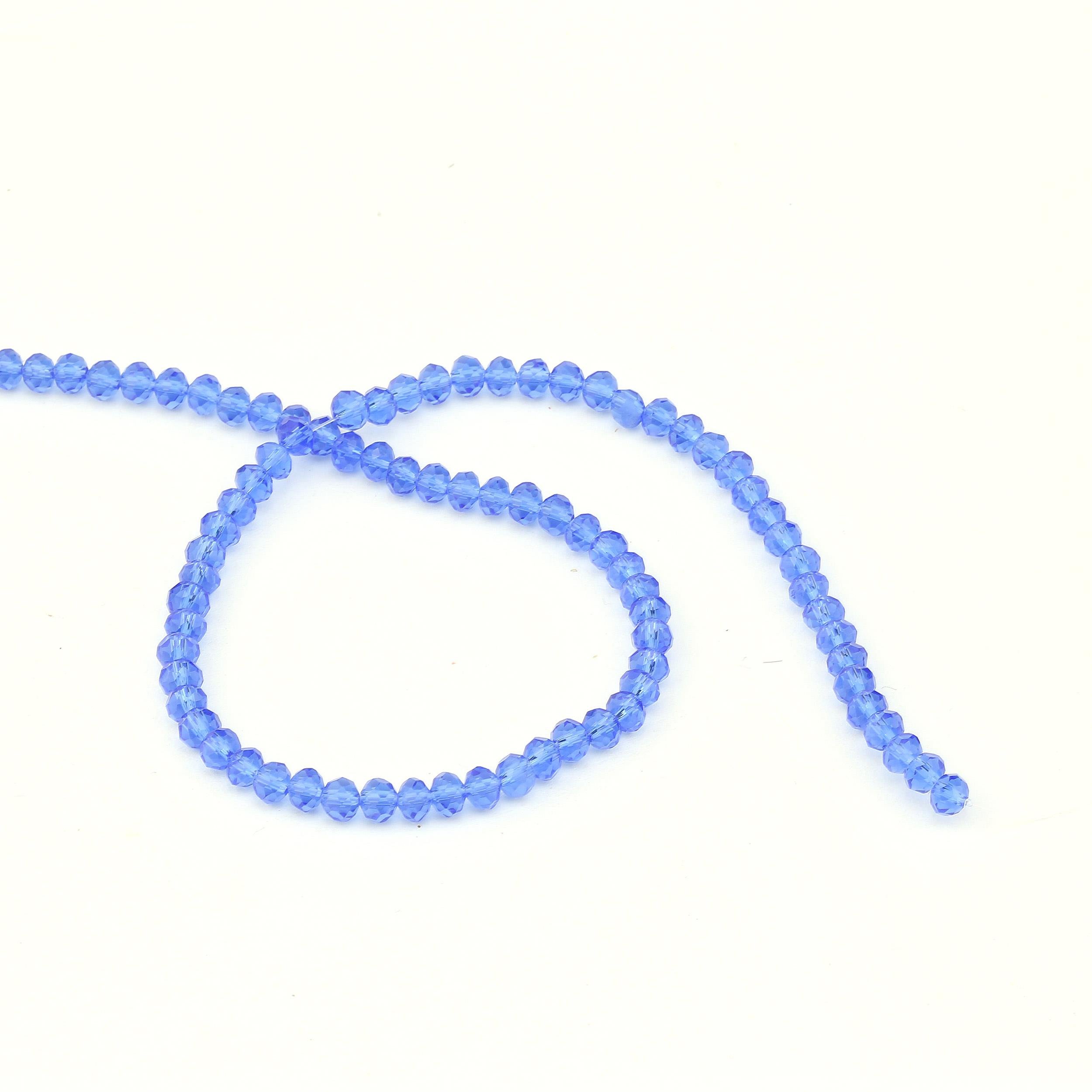 6 mm Lacivert Kristal Cam Boncuk