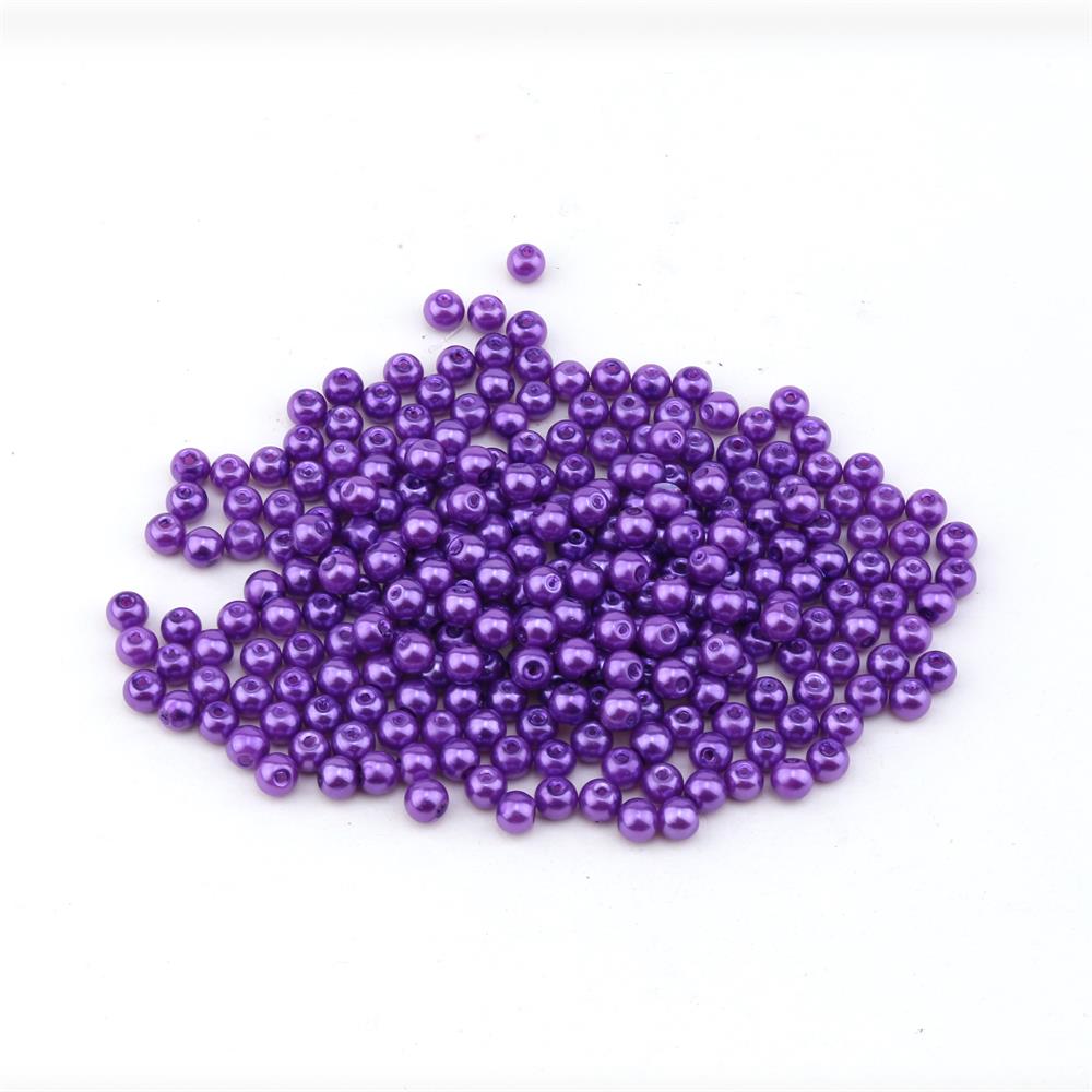 6 mm Lila Cam inci Boncuk 100 adet