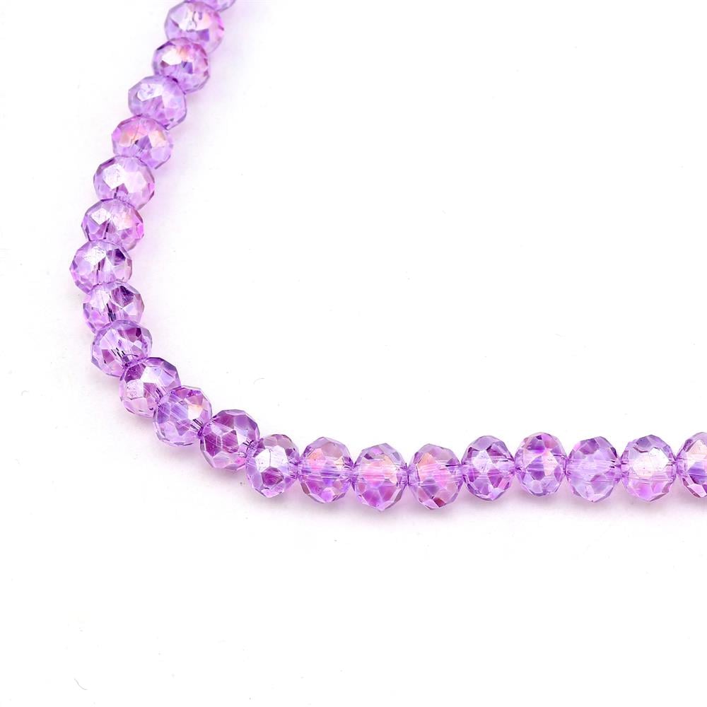 6 mm Lila Kristal Cam Boncuk