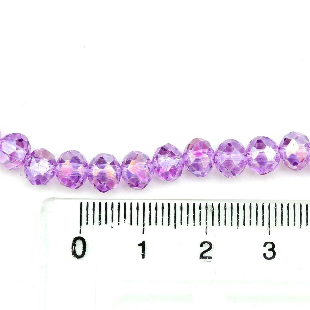 6 mm Lila Kristal Cam Boncuk