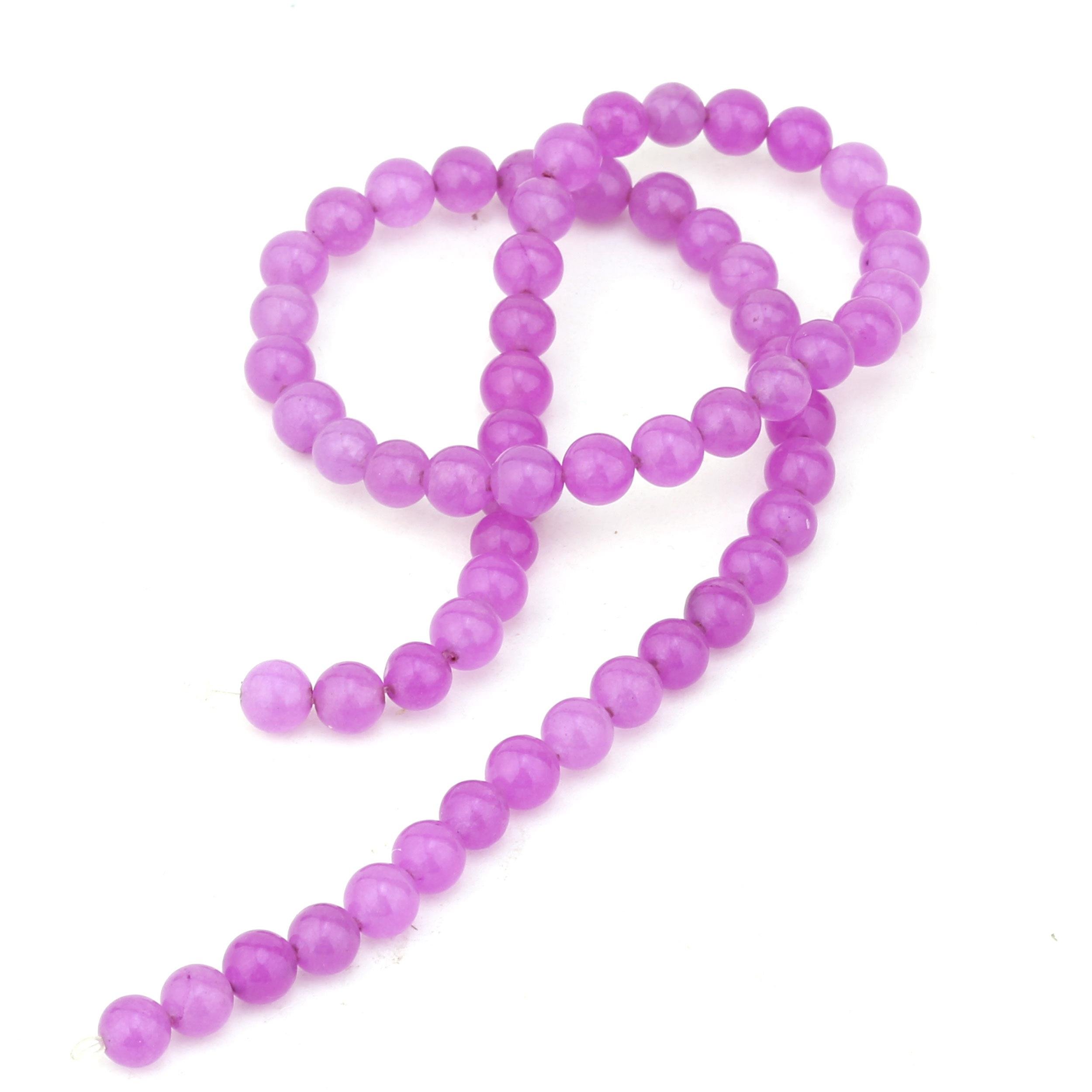 6 mm Lila Kuvars Taşı Boncuk
