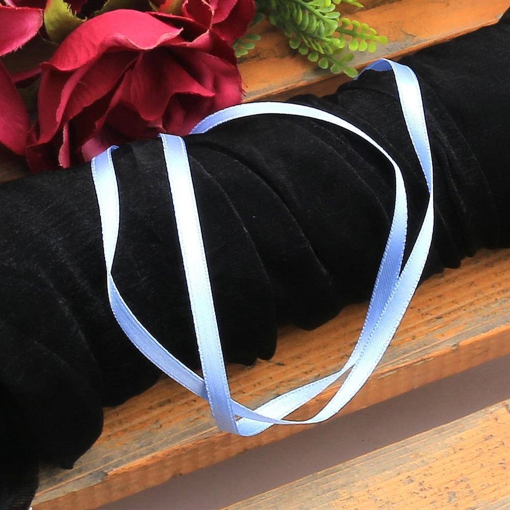 6 mm Mavi Saten Kurdele