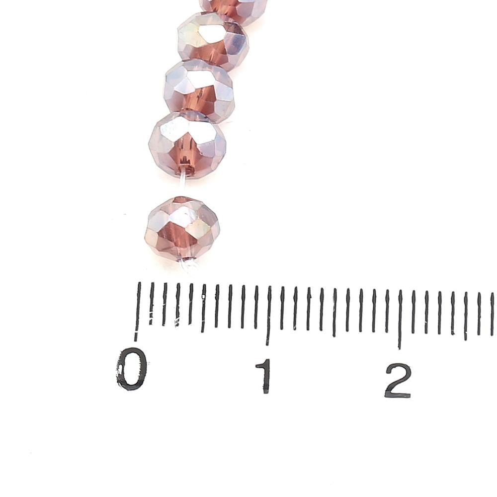 6 mm Mürdüm Kristal Cam Boncuk