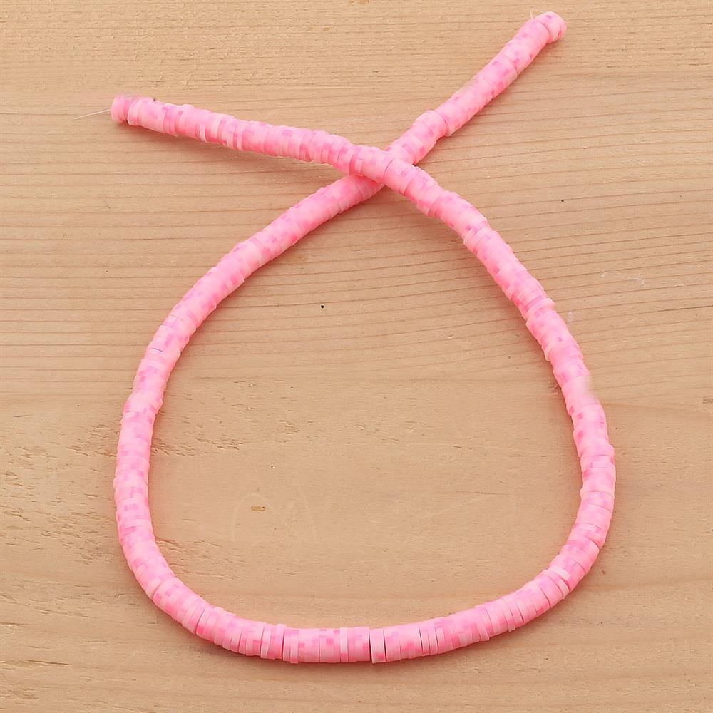 6 mm Pembe Benekli Fimo Boncuk