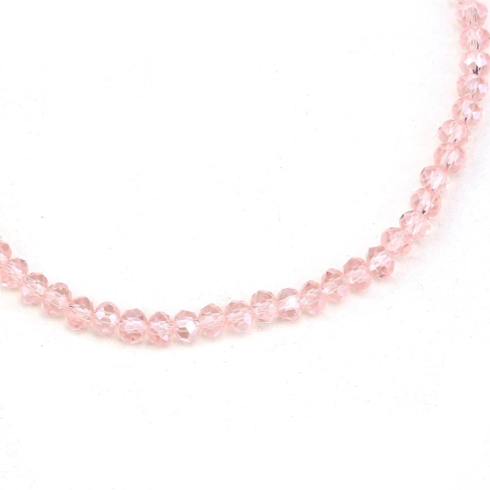 6 mm Pembe Kristal Cam Boncuk