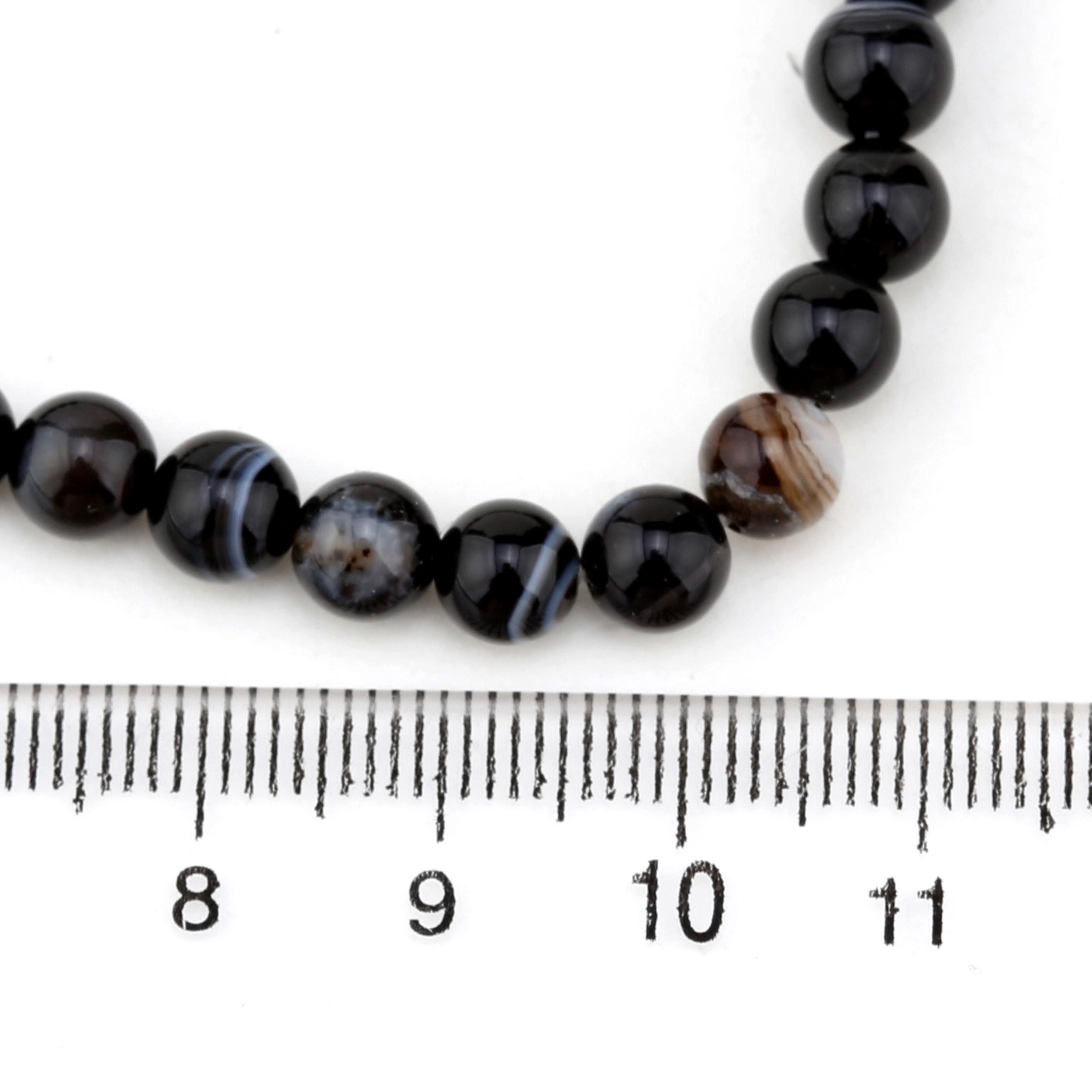 6 mm Siyah Kuvars Taşı Boncuk
