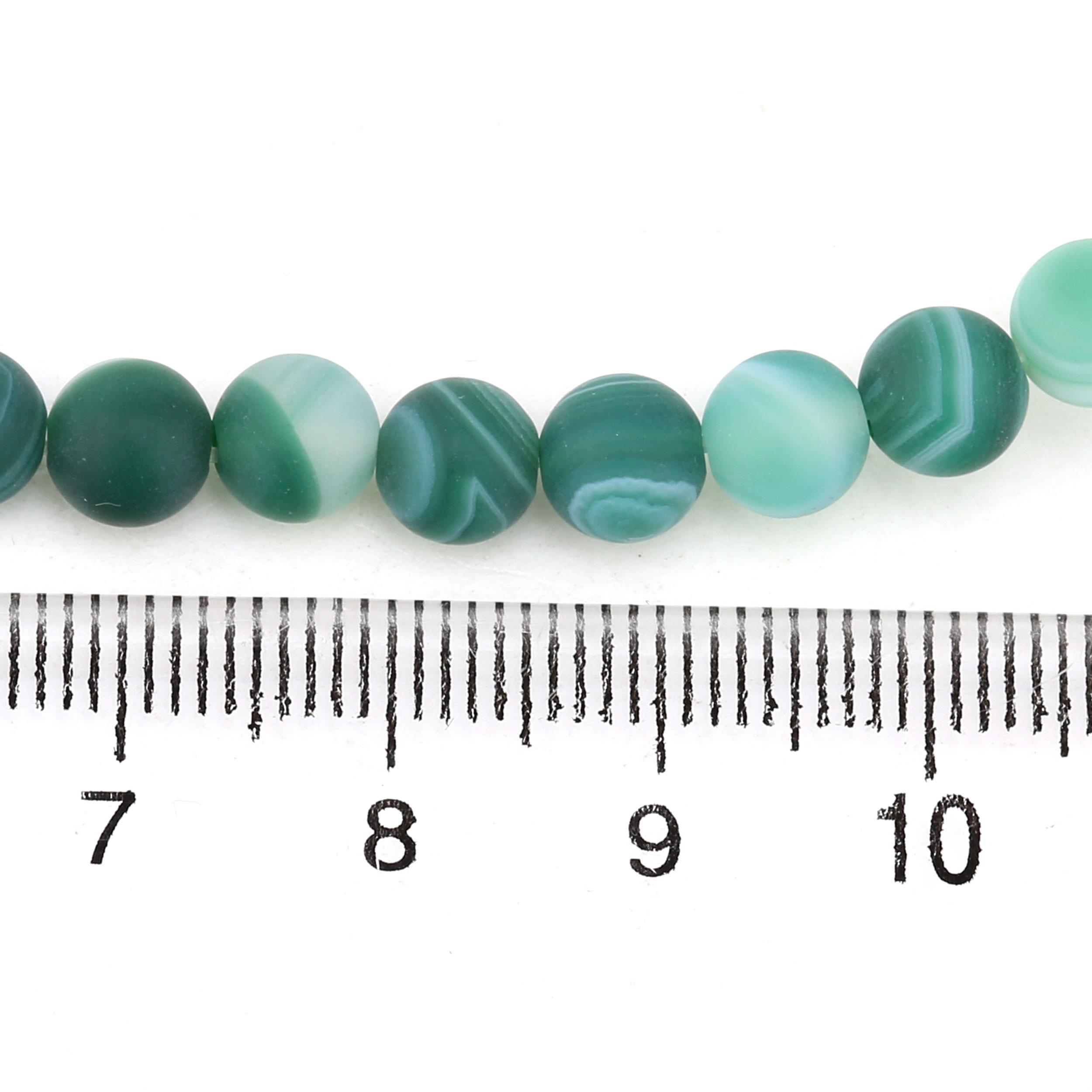 6 mm Yeşil Mat Akik Boncuk