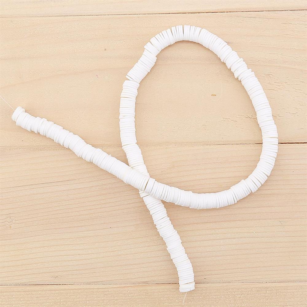 8 mm Beyaz Fimo Hamur Boncuk
