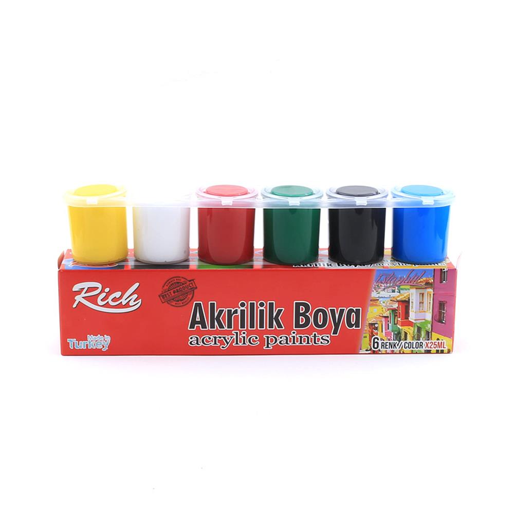 Akrilik Boya 6 Renkli Set