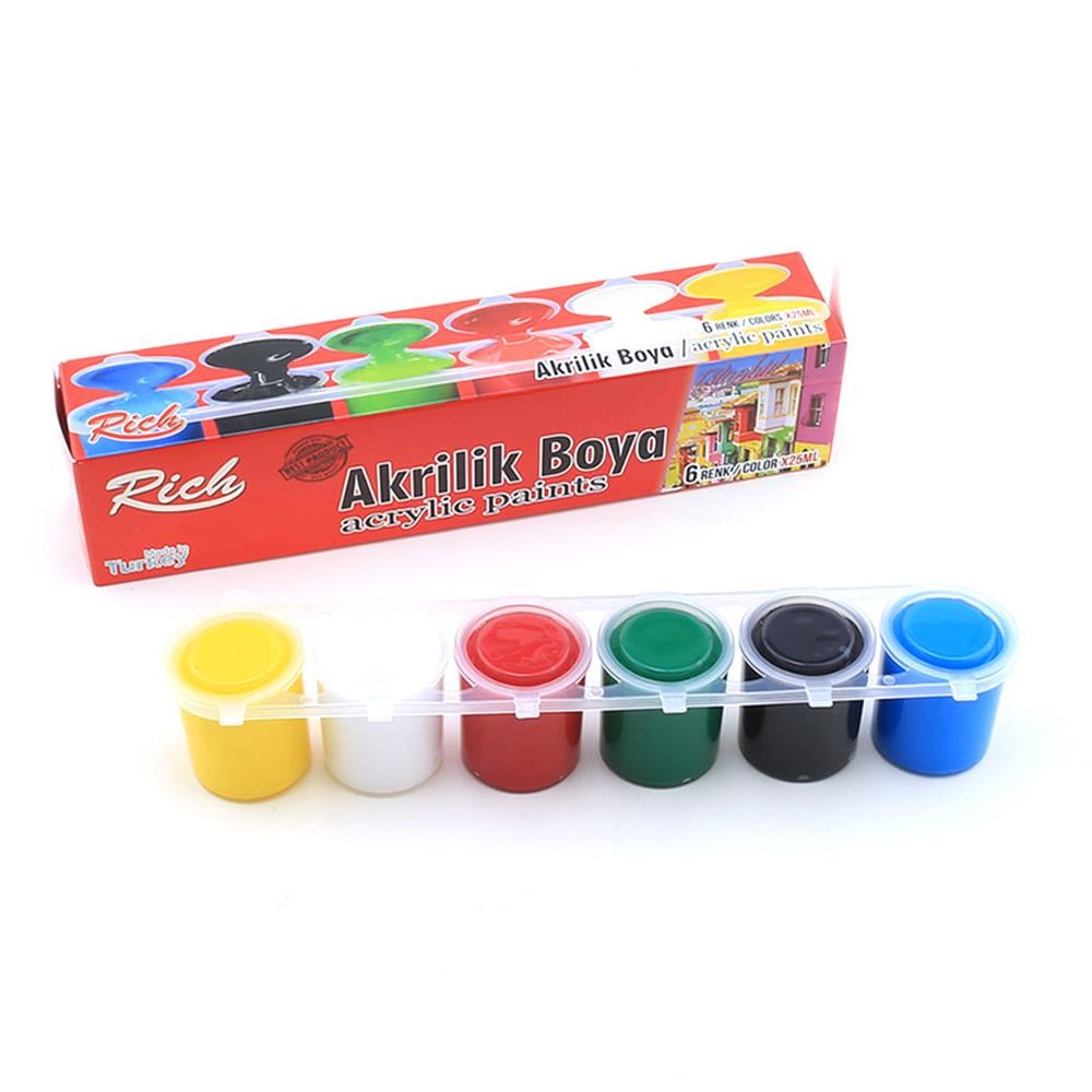Akrilik Boya 6 Renkli Set