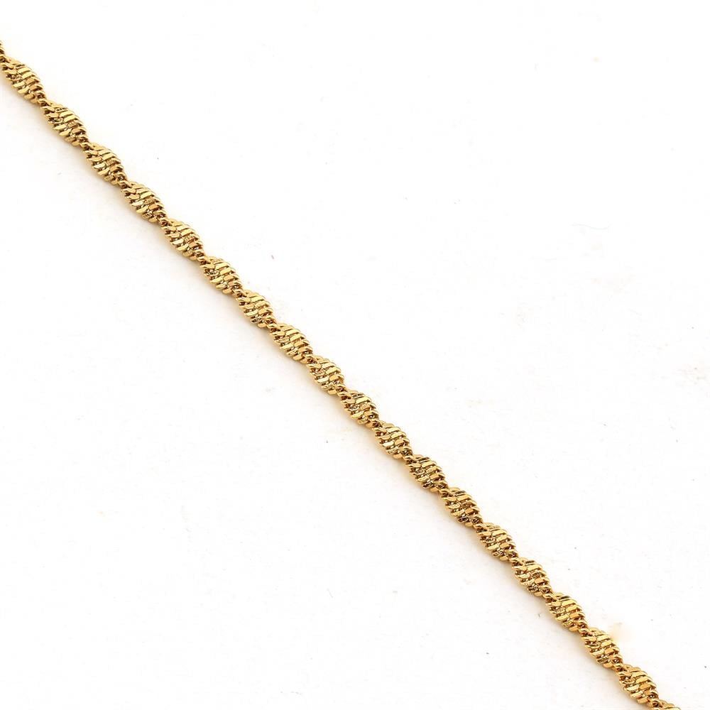 Altın Renk, Kararmaz Çelik, Burma Kolye Zinciri 45 cm