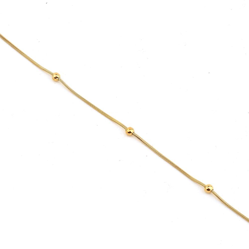 Altın Renk, Kararmaz Çelik, Toplu Kolye Zinciri 45 cm