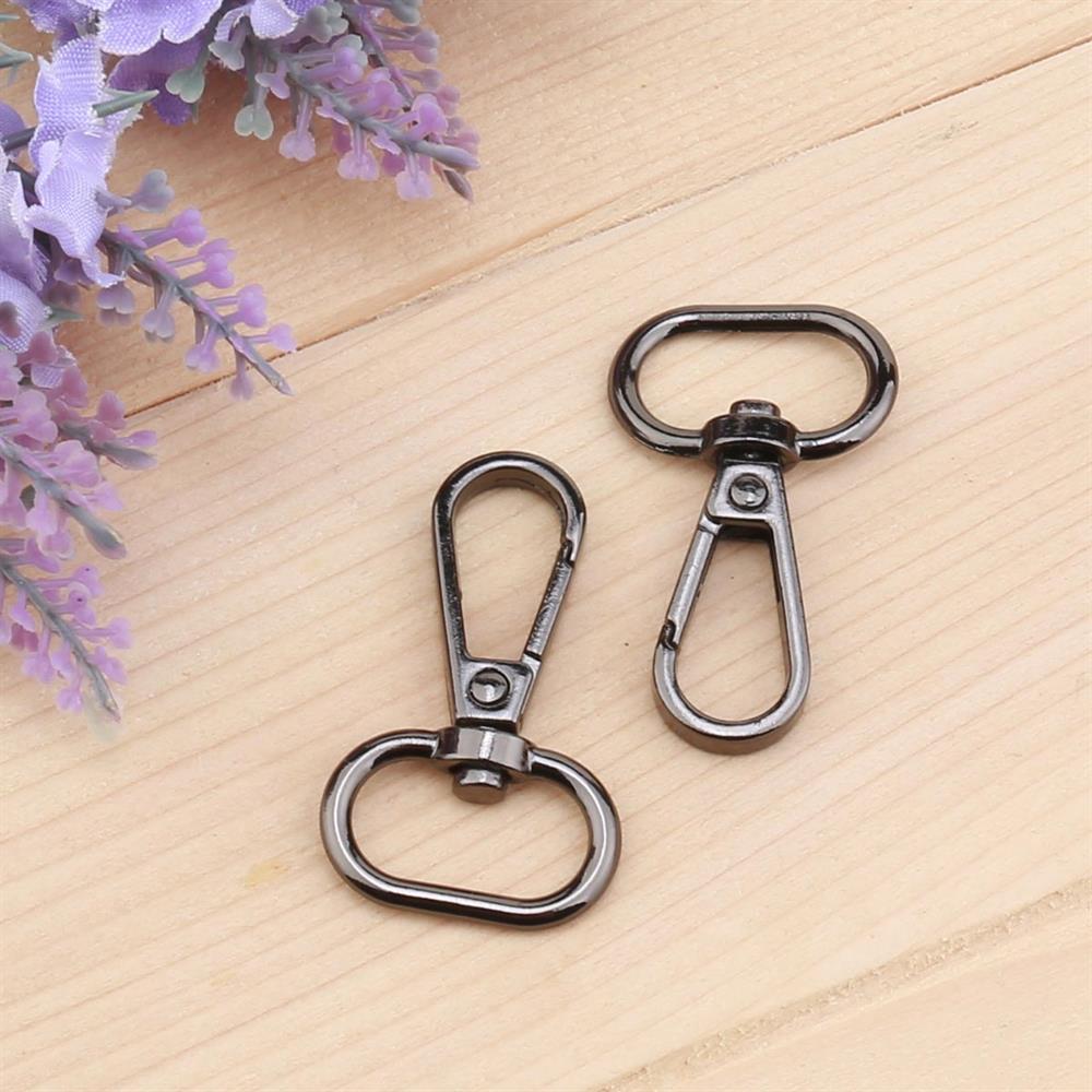 Anahtarlık Döner İstakoz Klips Siyah Nikel