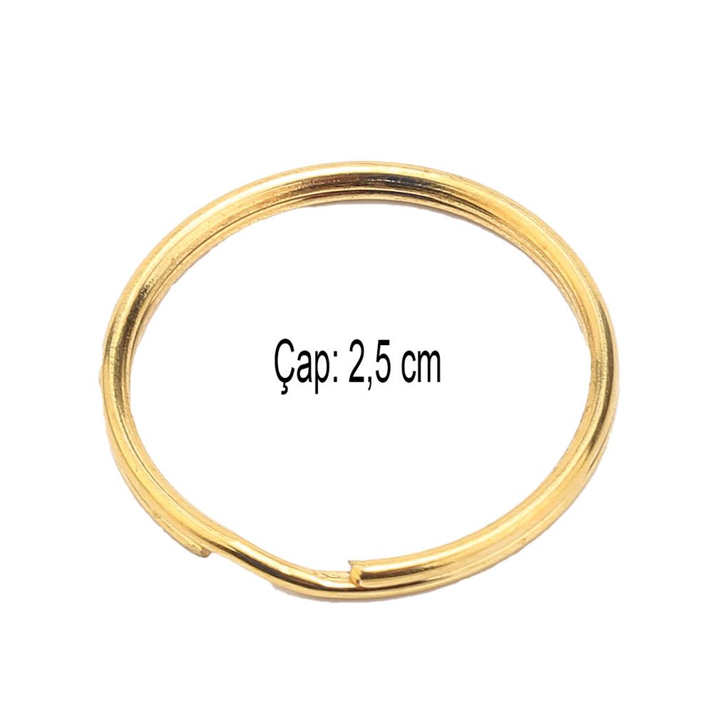 Anahtarlık Halkası Altın Sarı 10 Adet