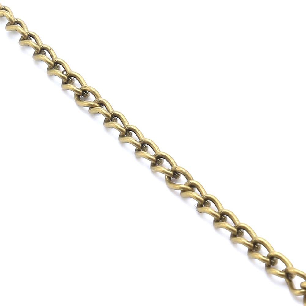 Antik Sarı Renk Metal Takı Zinciri 10 metre