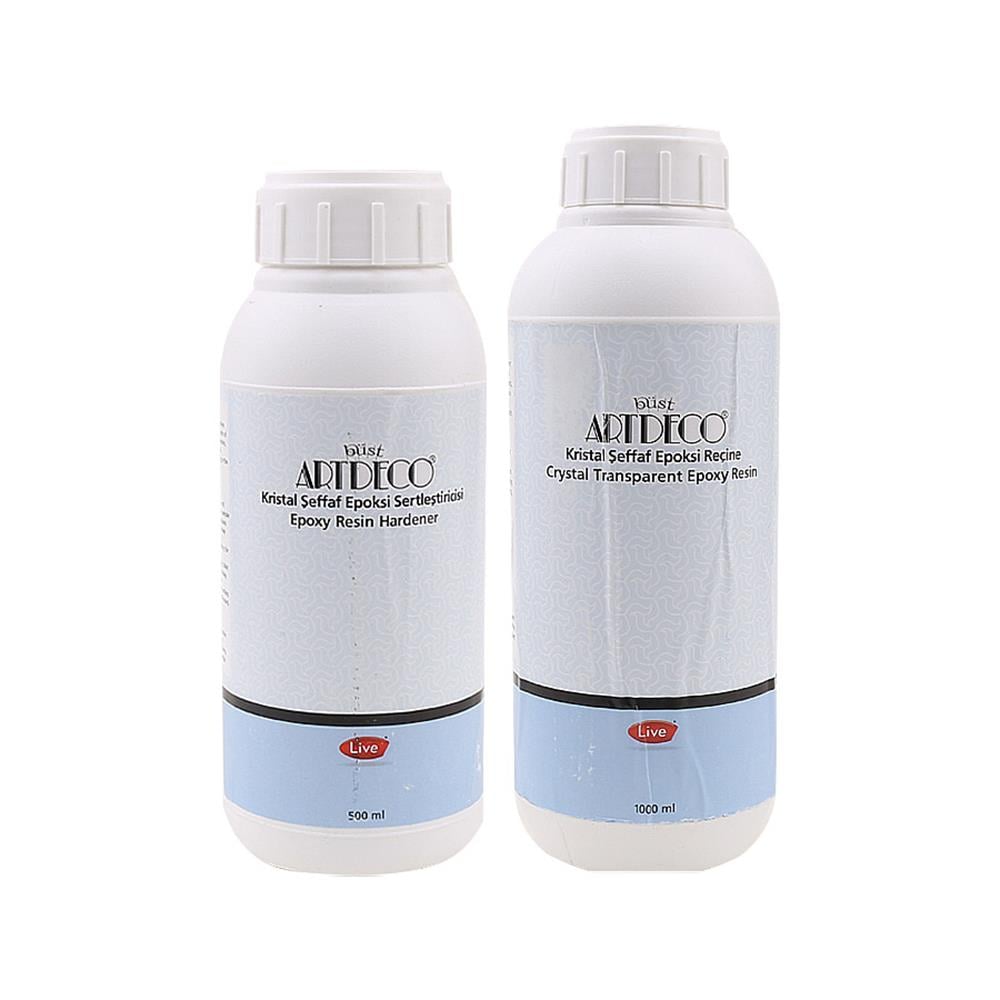 Artdeco Kristal Şeffaf Epoksi Reçine Seti 1500 ml