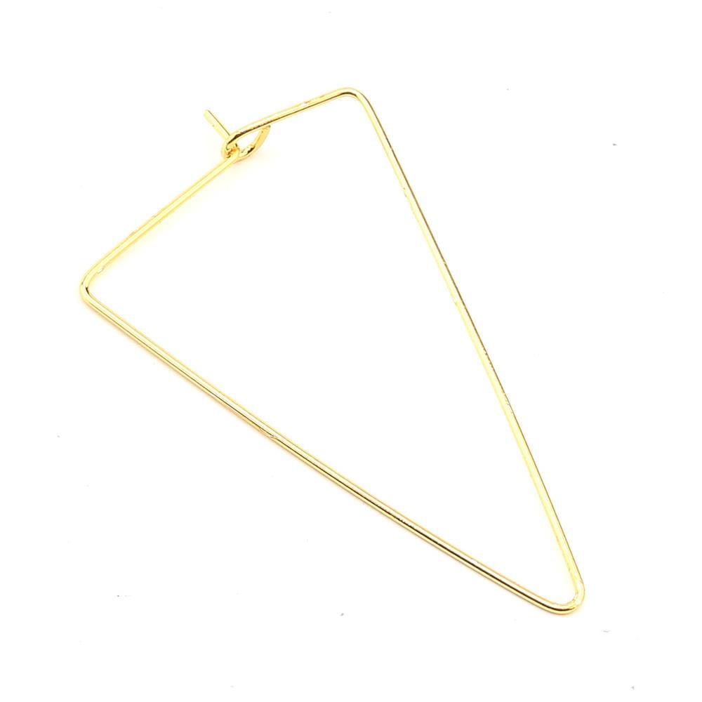 Büyük Boy Üçgen Küpe Halkası Gold