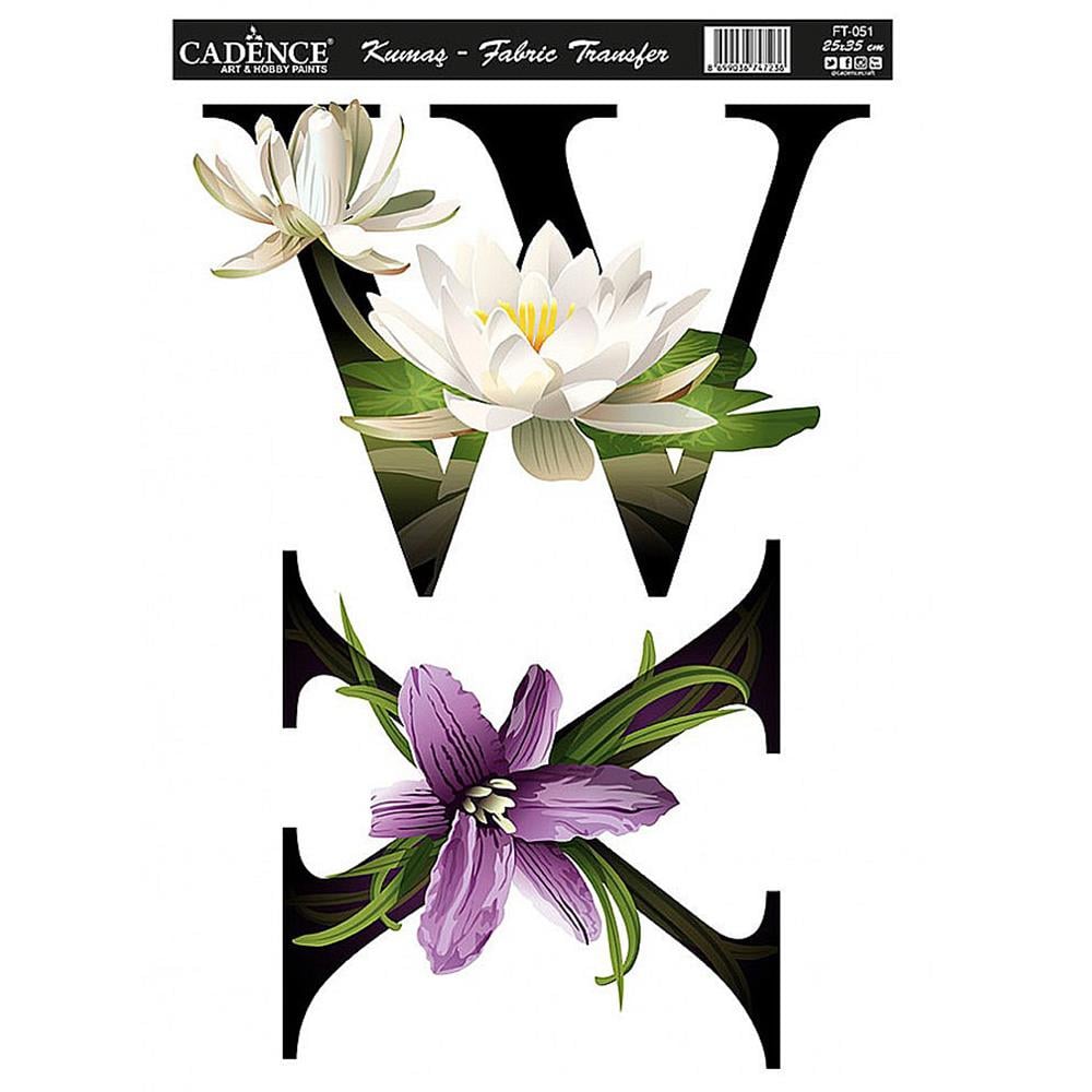 Cadence Çiçekli Harf Kumaş Transfer FT-51