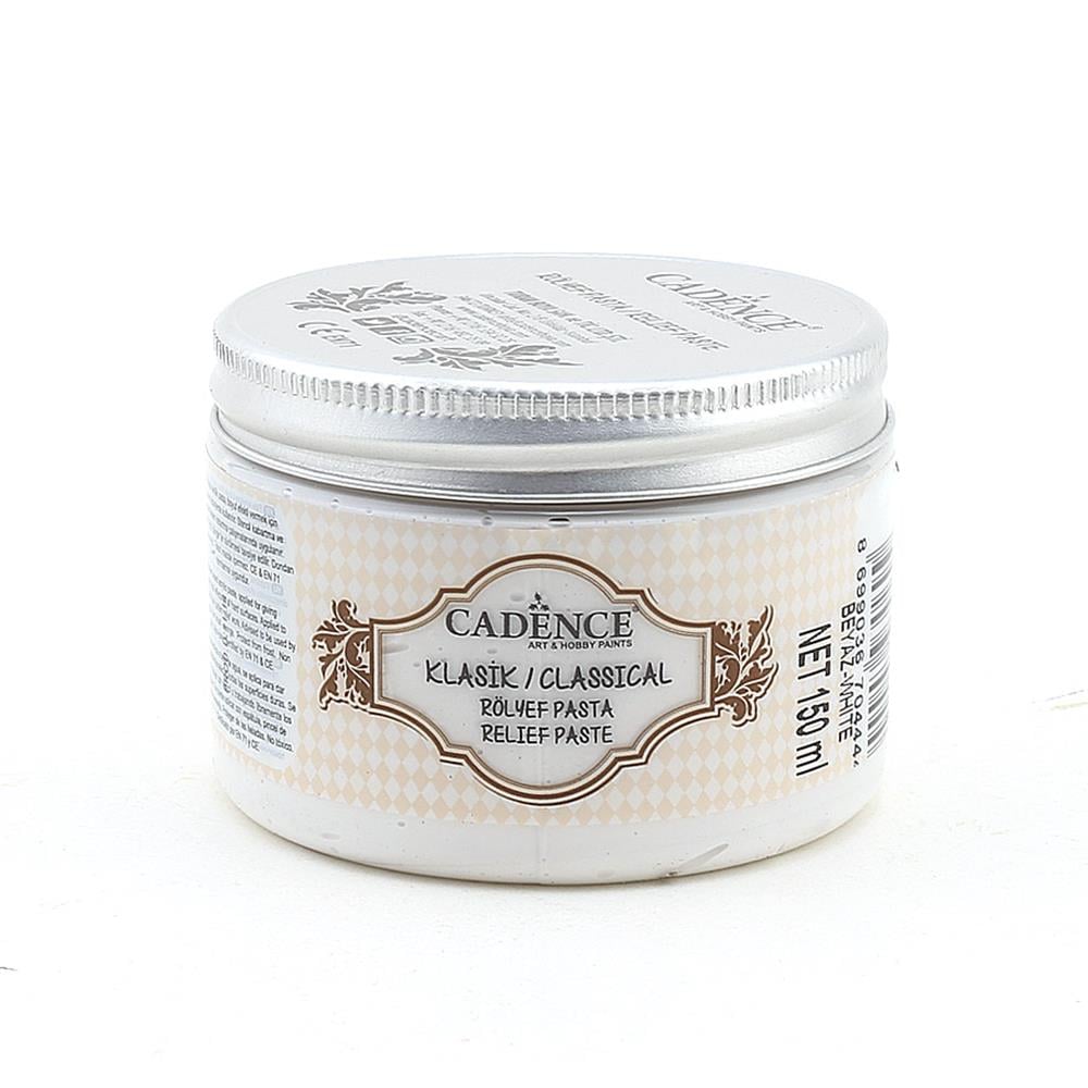 Cadence Klasik Rölyef Pasta 150 ML Beyaz