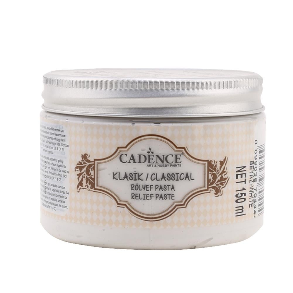 Cadence Klasik Rölyef Pasta 150 ML Beyaz