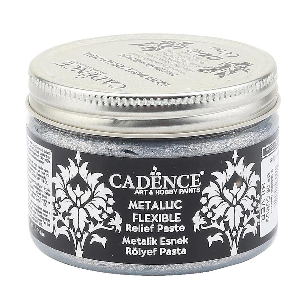 Cadence Metalik Flexible Esnek Rölyef Pasta MF 06 Gümüş