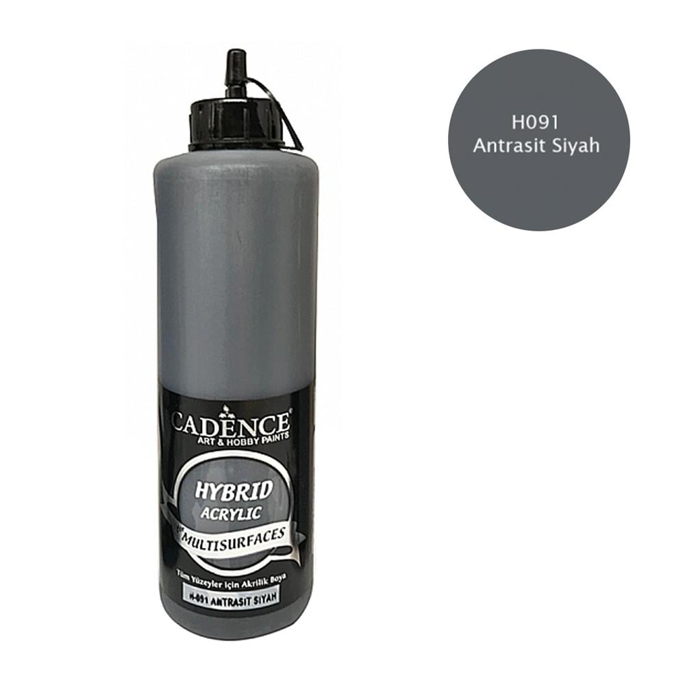 Cadence Multisurface Hibrit Akrilik Boya 500 ml - Antrasit Siyah H091